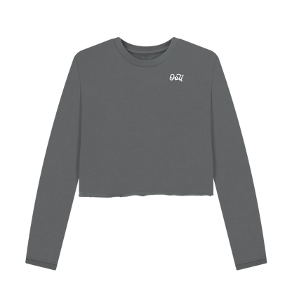 Slate Grey Printed Boxy Jumpers