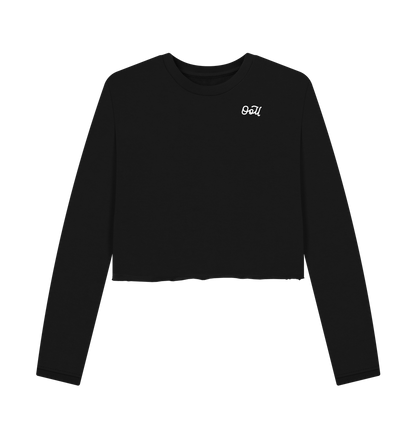 Black Printed Boxy Jumpers Front