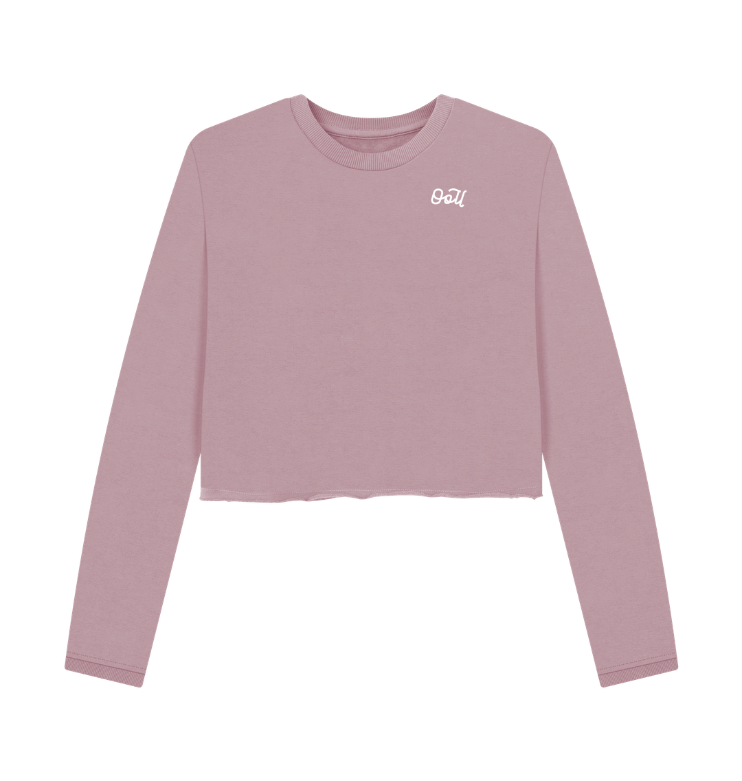 Mauve Printed Boxy Jumpers Front