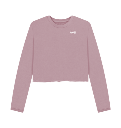 Mauve Printed Boxy Jumpers Front