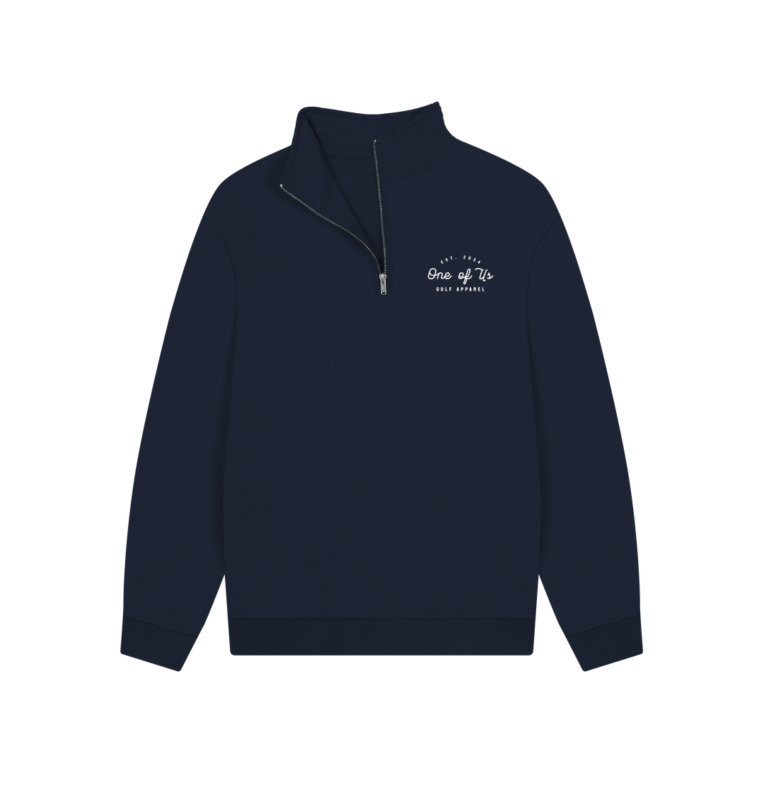 Navy Printed Sweater Front